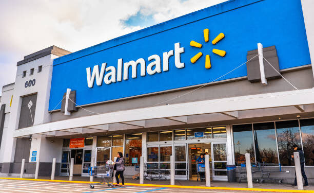 Jan 9, 2020 Mountain View / CA/ USA - People shopping at a Walmart store in south San Francisco bay area