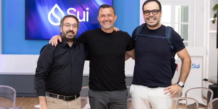 Από αριστερά: Γιώργος Δανέζης, Συνιδρυτής & Chief Scientist, Mysten Labs – Christian Thompson, Managing Director, Sui Foundation – Κώστας Χαλκιάς, Συνιδρυτής & Chief Cryptographer, Mysten Labs